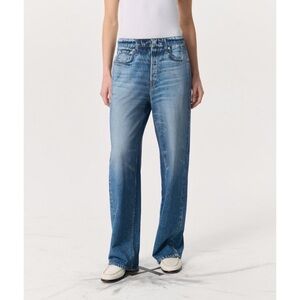 Rag & Bone Miramar Wide-Leg Sweatpant Jeans Noosa Blue Large